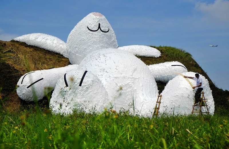Illustration for article titled Giant Rabbit Appears, Lays Down On Farmland